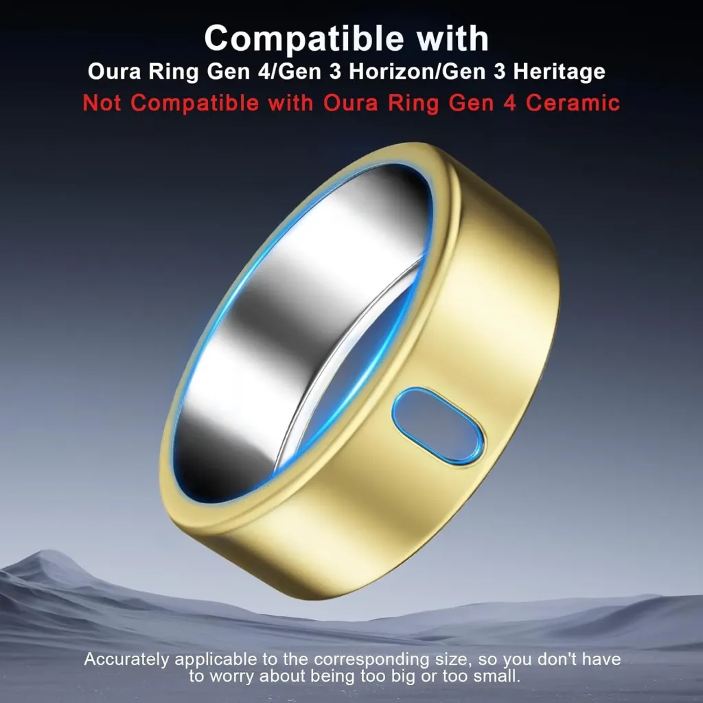 Paquete de 3 fundas compatibles con Oura Ring Gen 4/Oura Ring Gen 3 Horizon/Heritage, admite carga con la funda puesta, protector de TPU antiarañazos para...